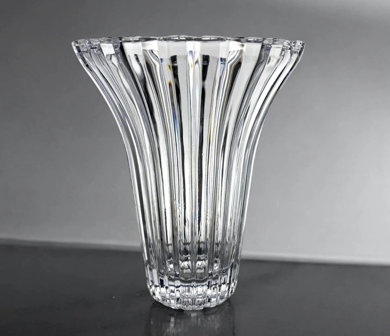 Balmore Crystal, Studio Nova Fluted Vase | Vertical Cut Glass - photo 2