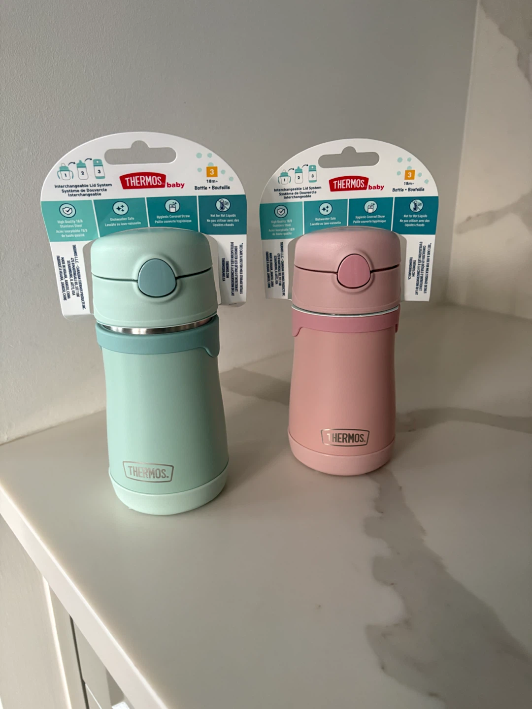 2 Thermos Water Bottle Set