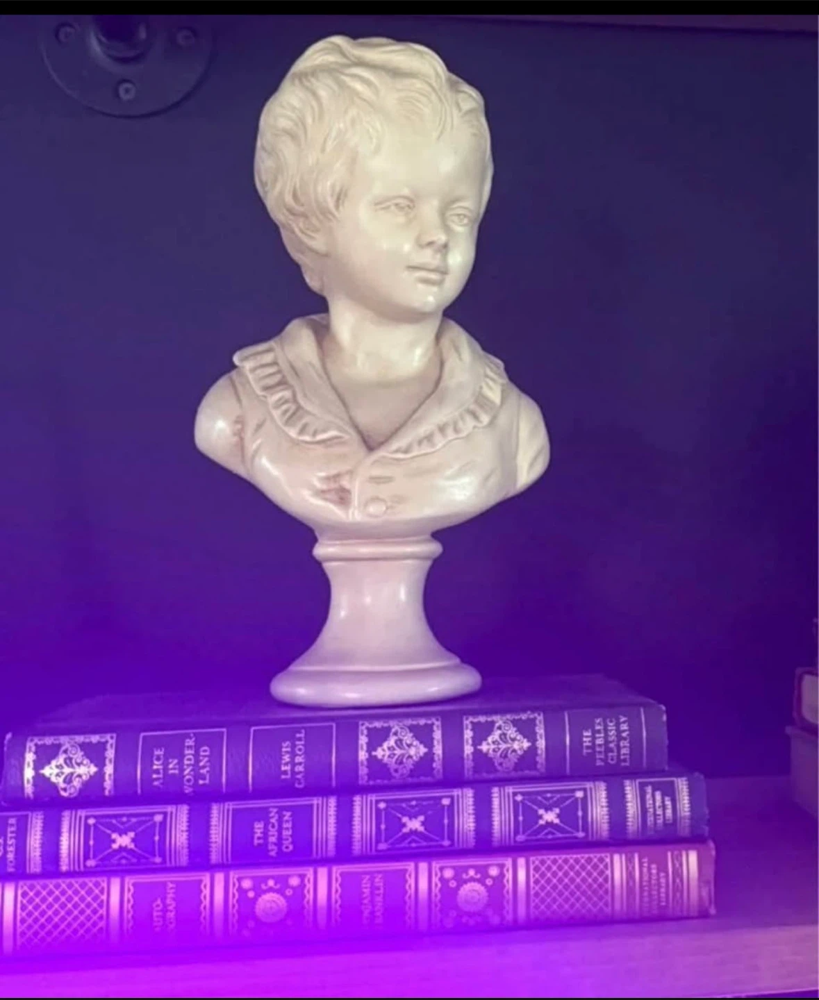 Vintage Alexander Backer Co Chalkware Bust Boy