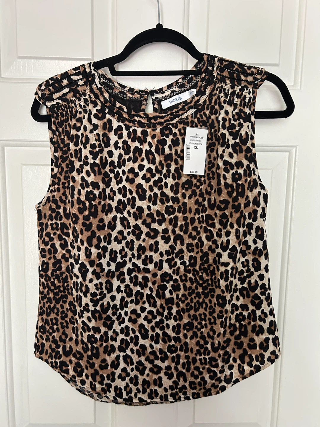 Ricki's Sleeveless Leopard Print Blouse - XS