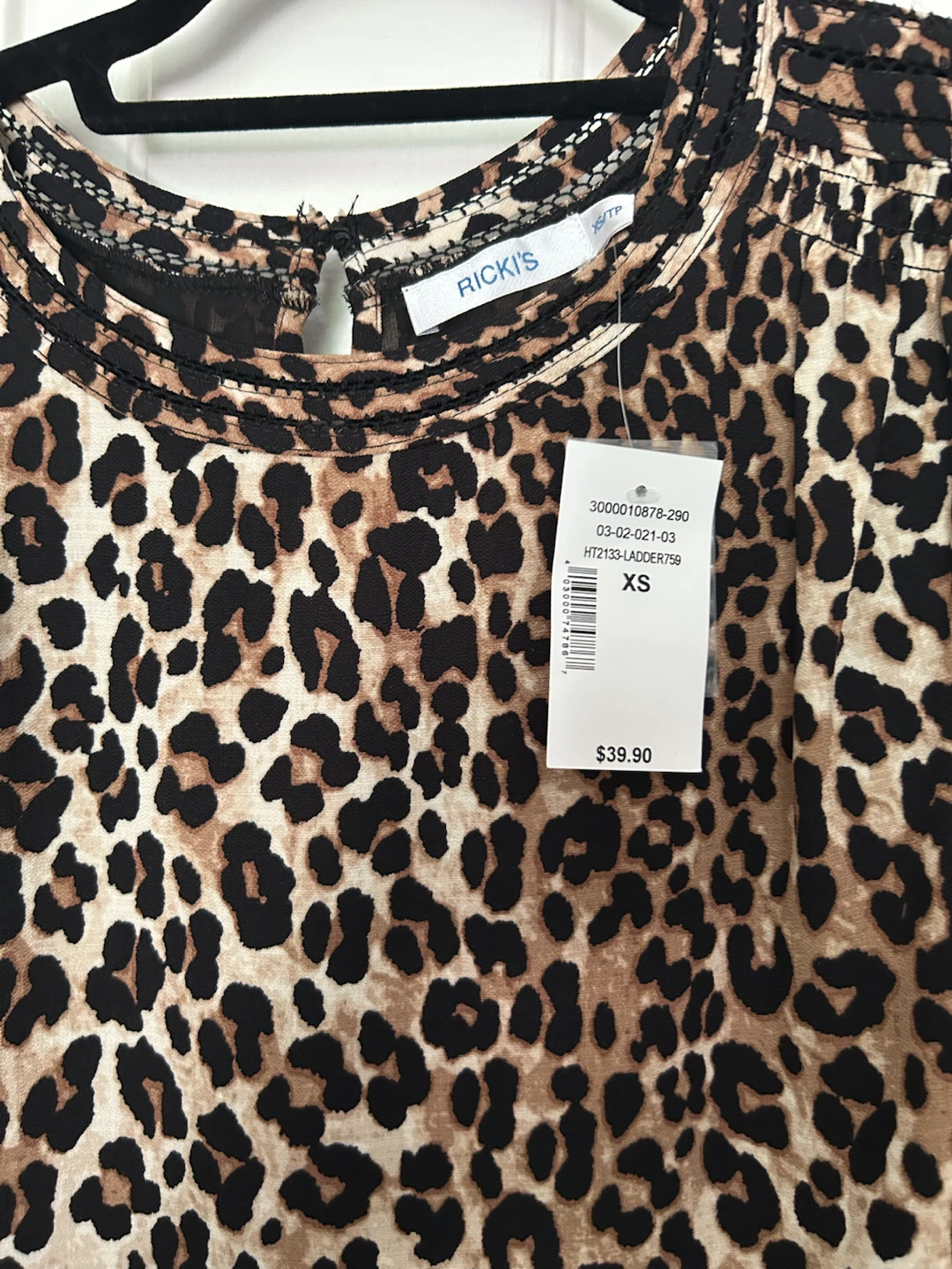 Ricki's Sleeveless Leopard Print Blouse - XS - photo 2