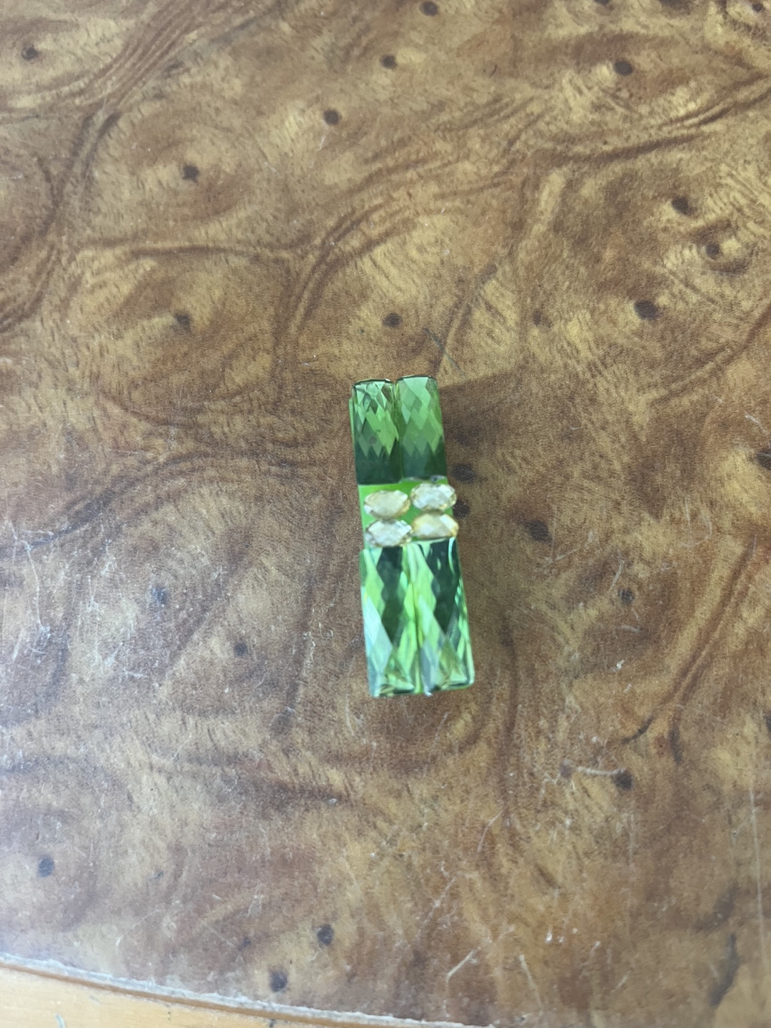 Green Crystal Hair Clip - photo 2