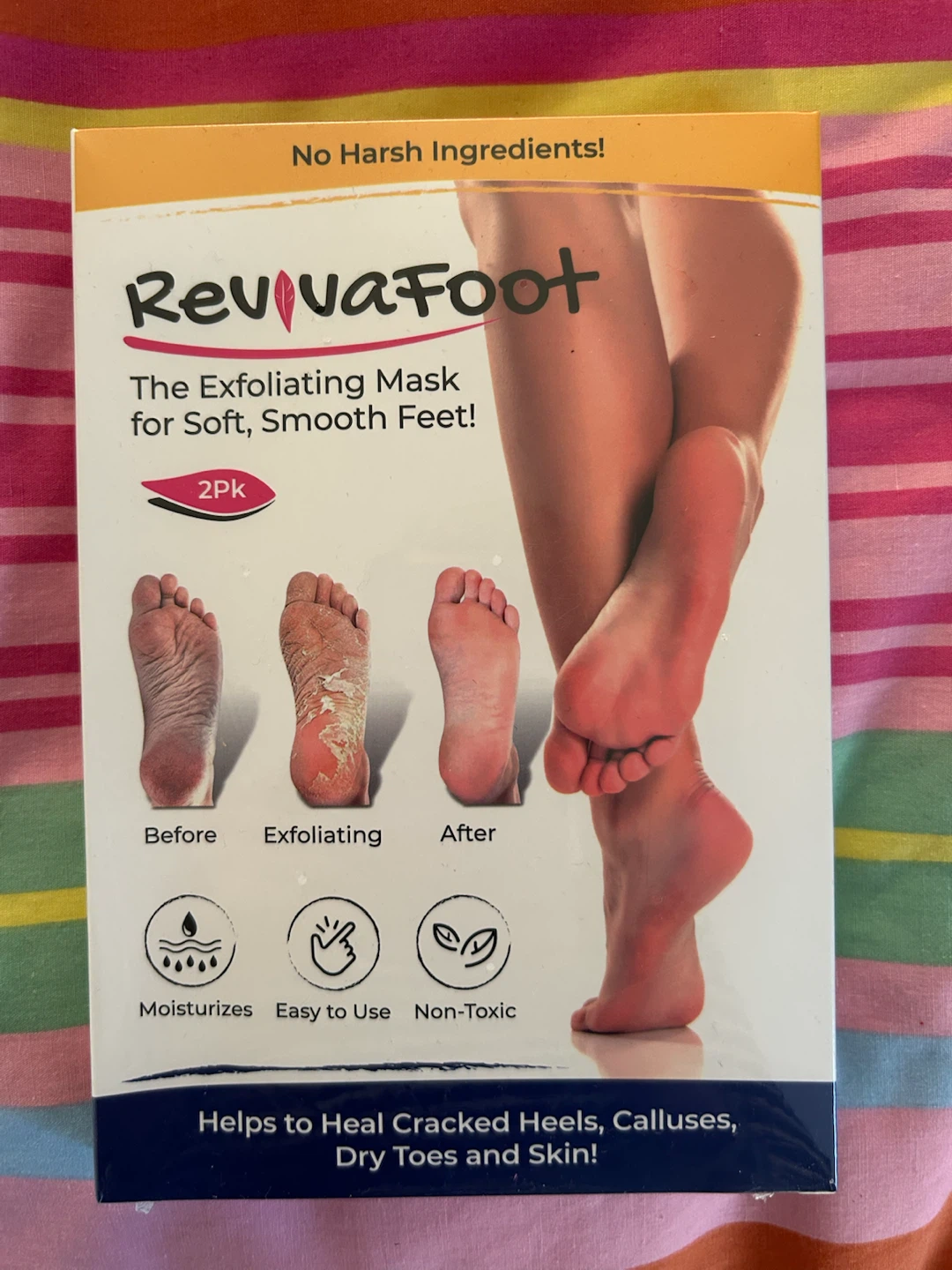 RevivaFoot Exfoliating Foot Mask 2Pk