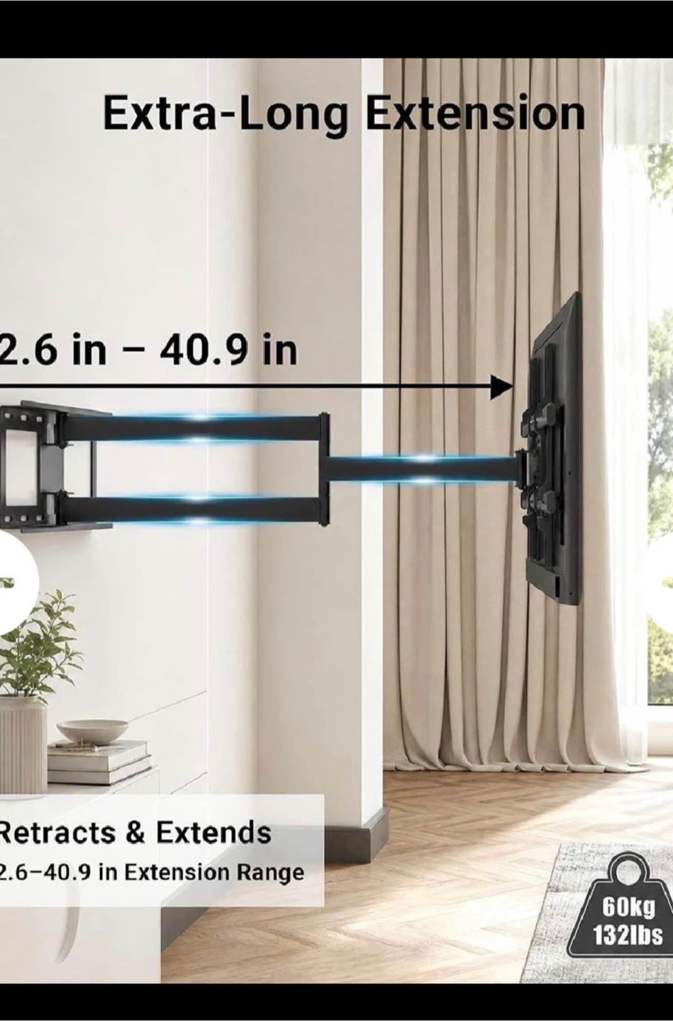 BONTEC Full Motion TV Wall Mount - photo 3