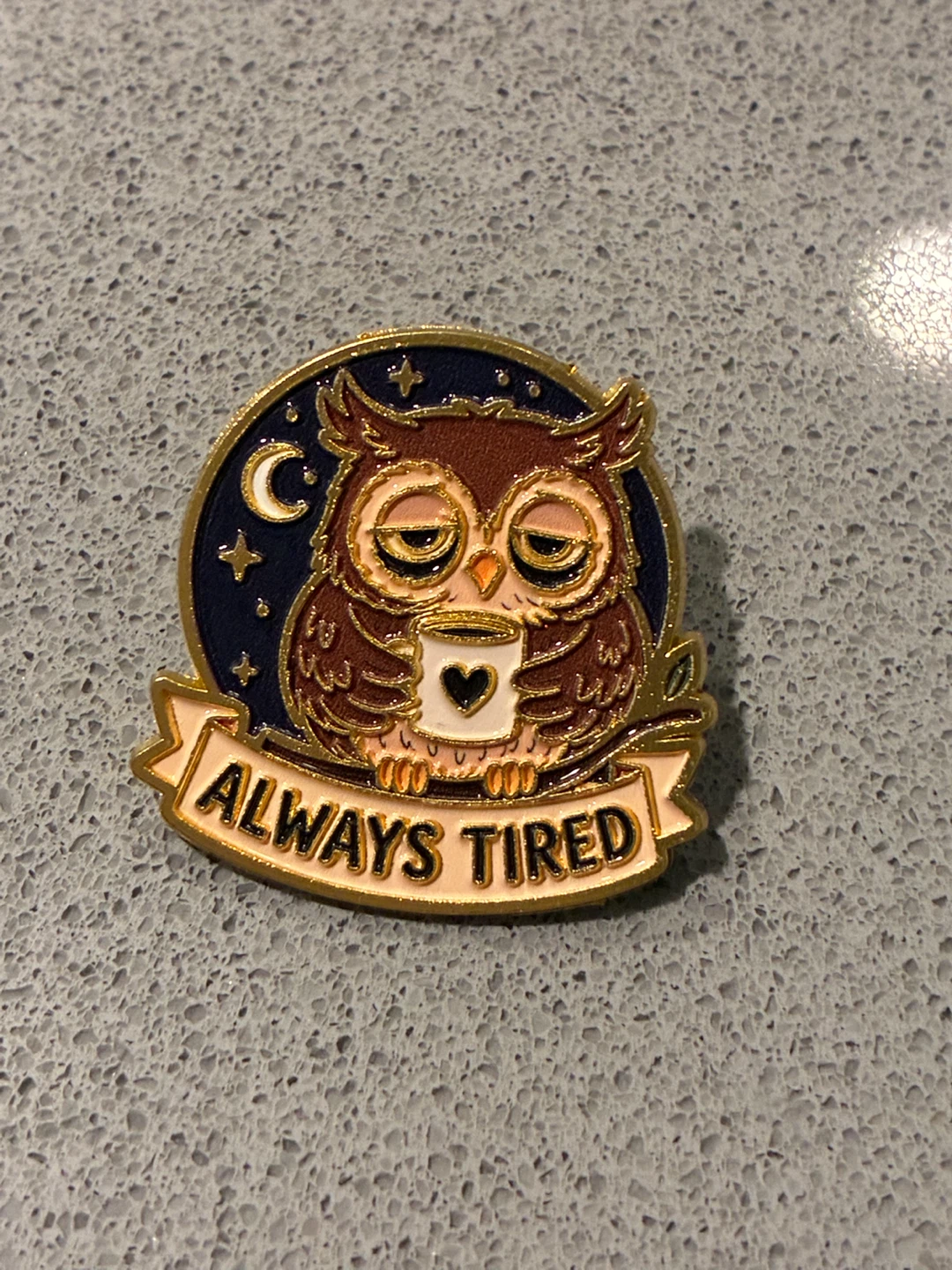 Always Tired Owl Enamel Pin