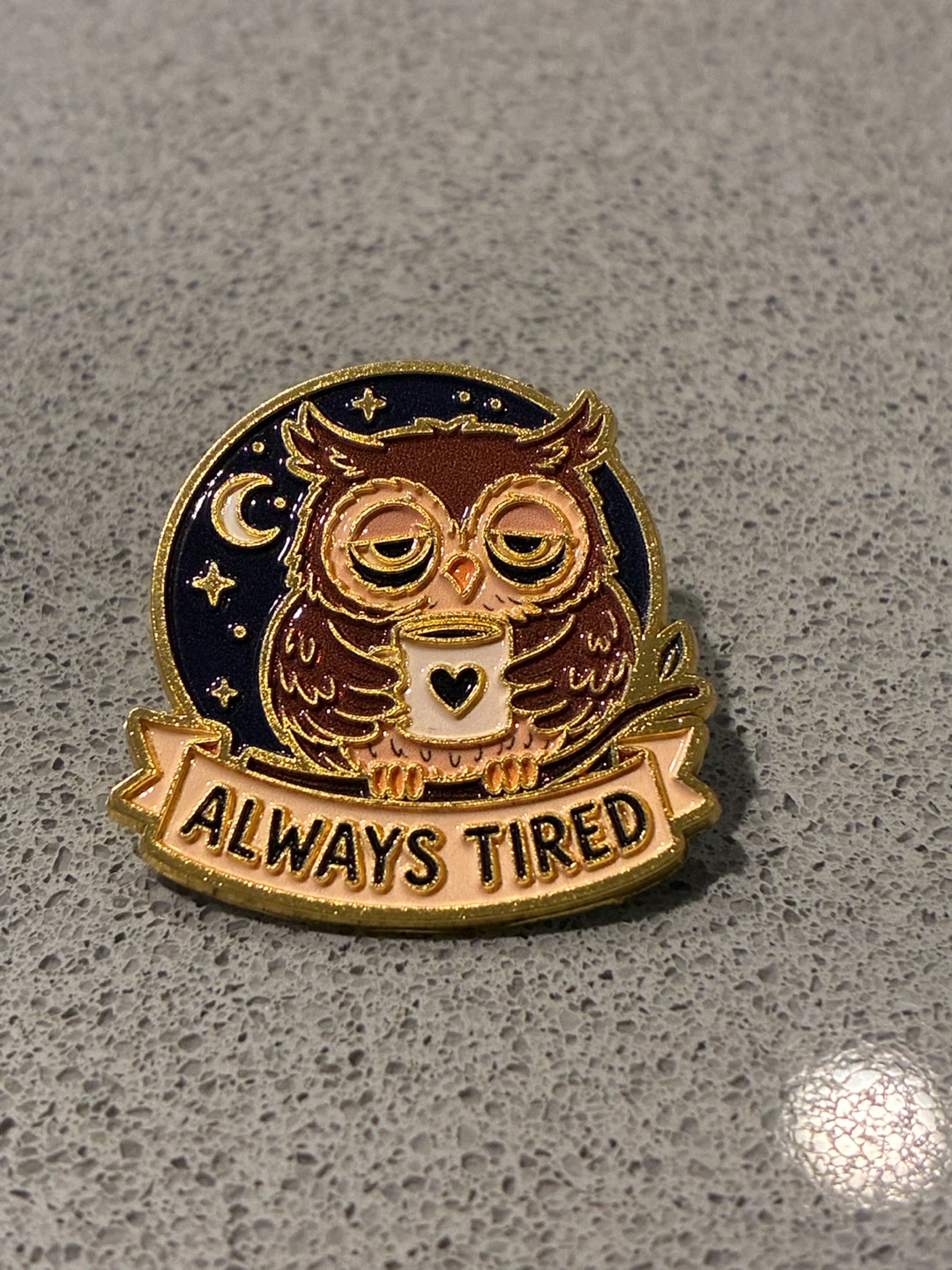 Always Tired Owl Enamel Pin - photo 2