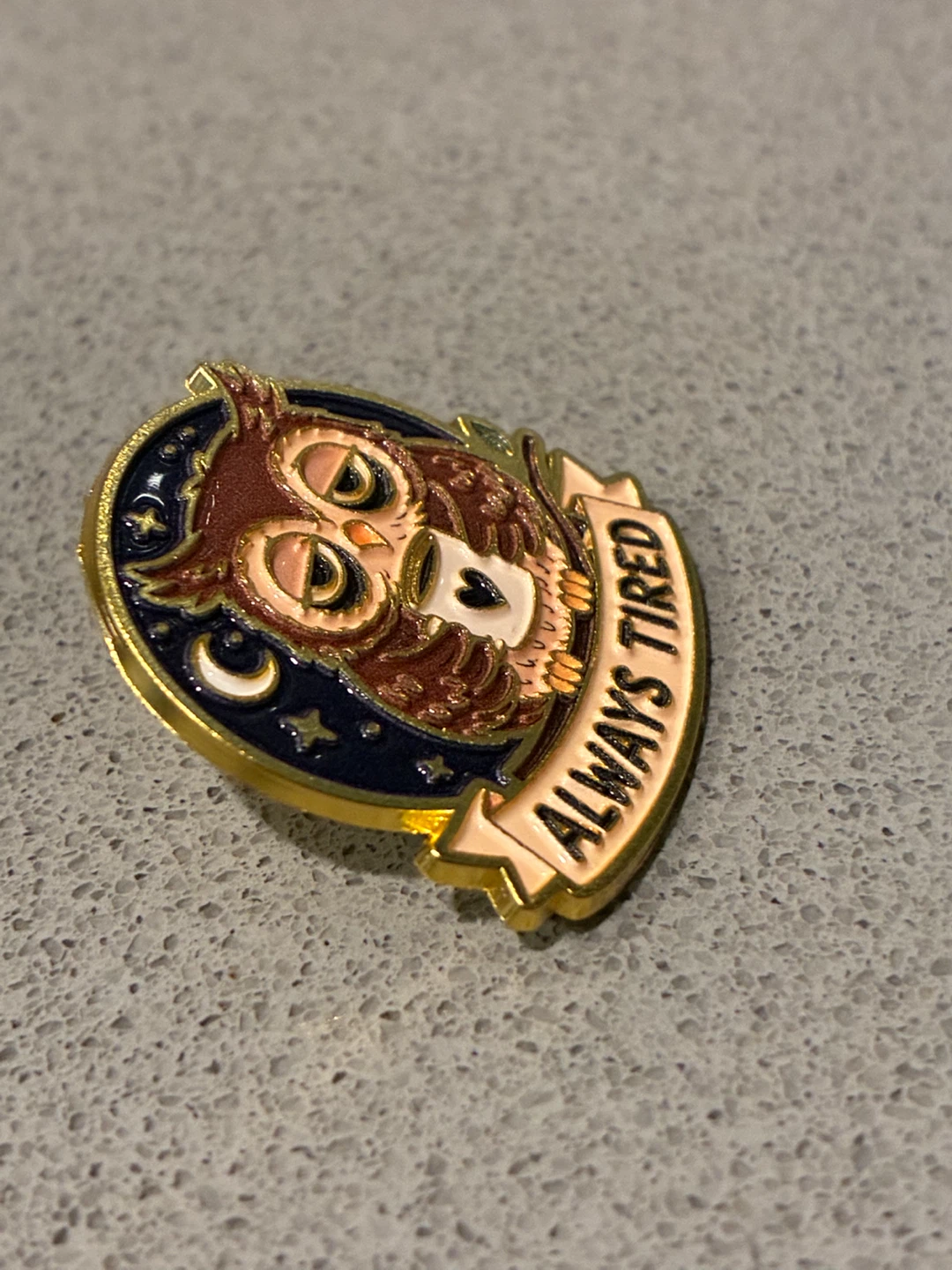 Always Tired Owl Enamel Pin - photo 3