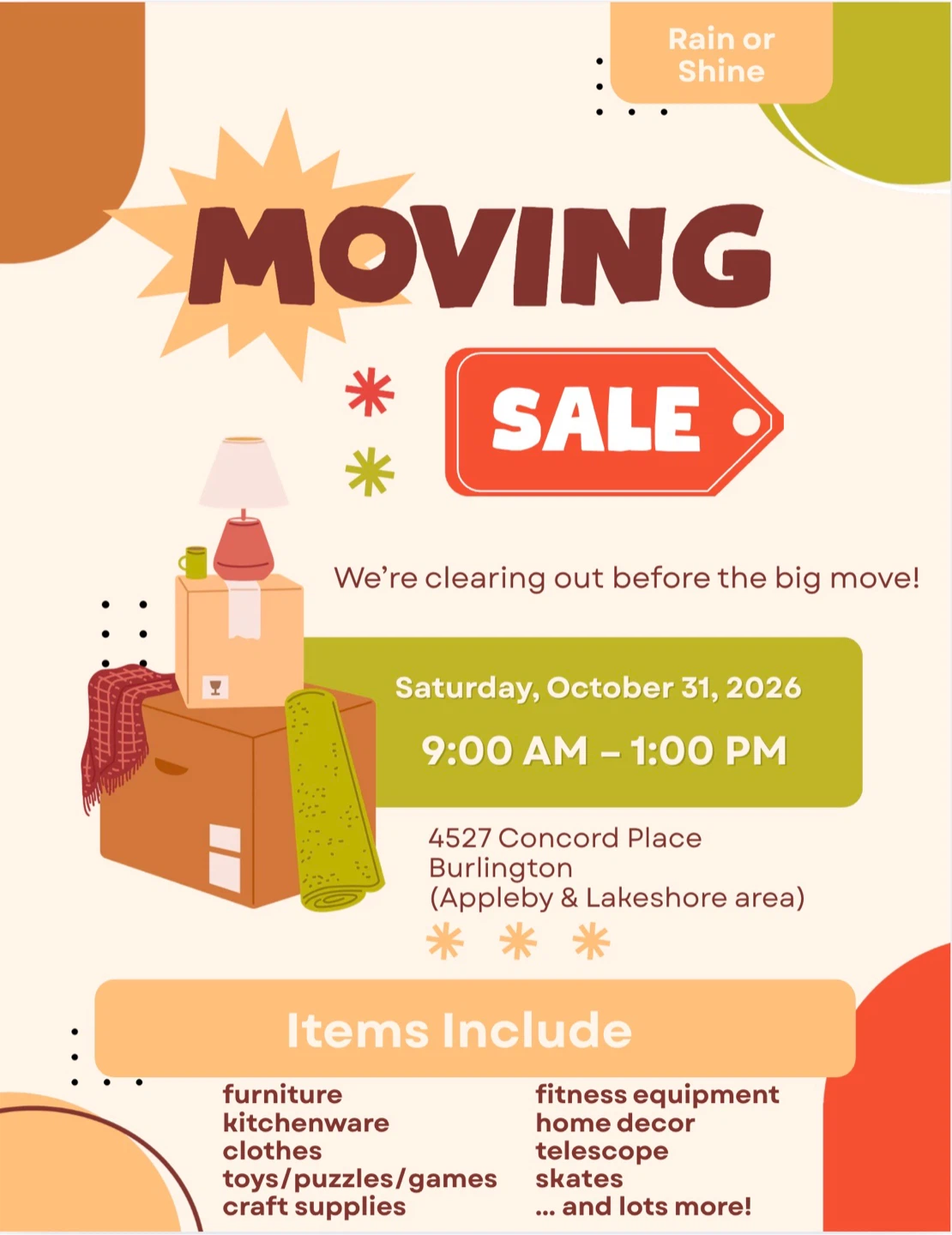 Moving Sale