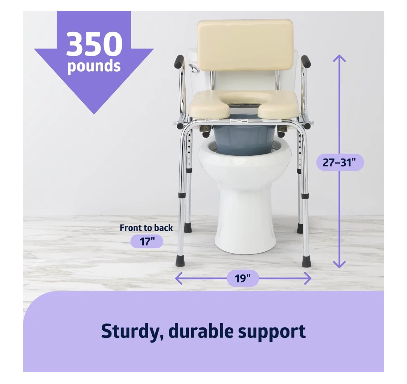 HolyHeal Drop Arm Commode