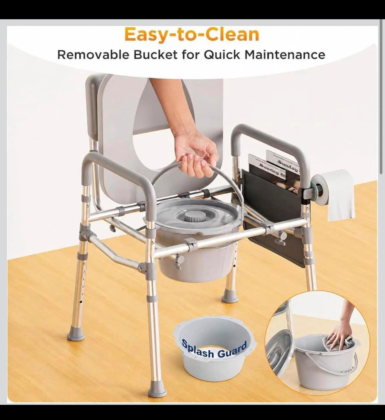 HolyHeal Drop Arm Commode - photo 3