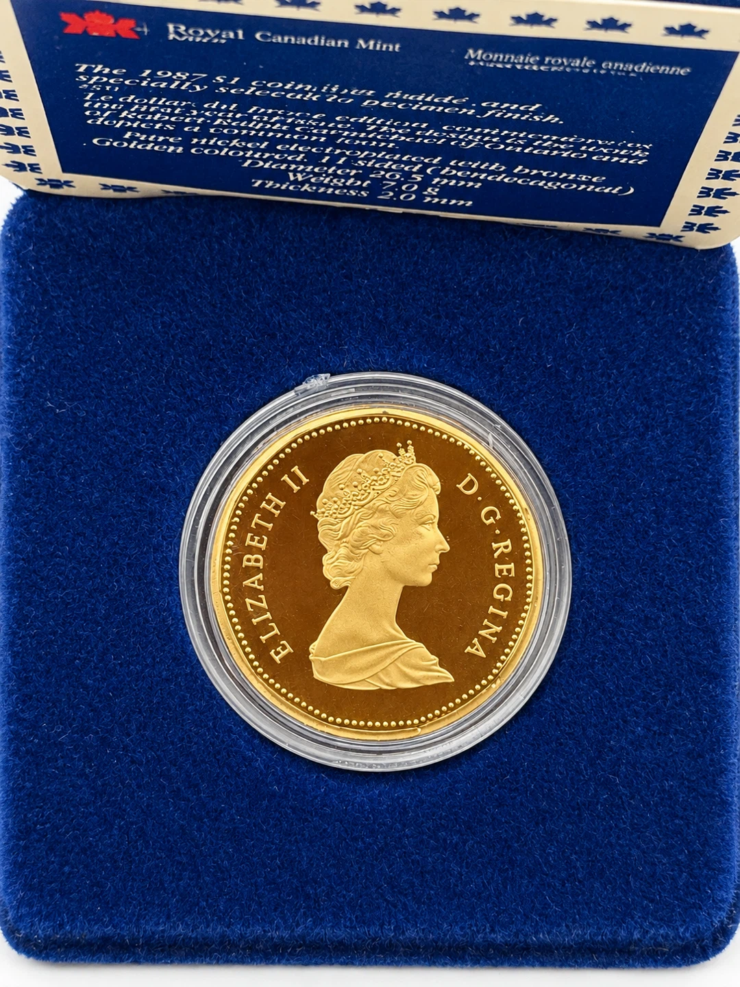 1987 Royal Canadian Mint Loon Dollar Proof Coin - photo 3