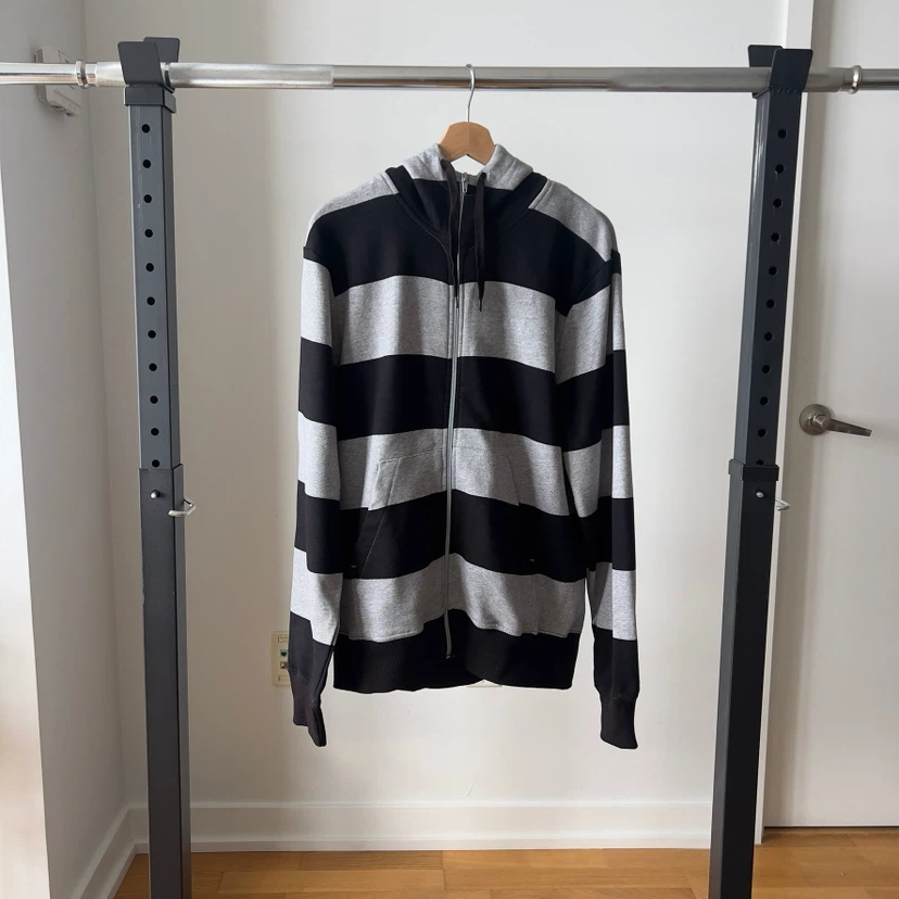 Striped Grey/Black Hoodie - New with tag - H&M