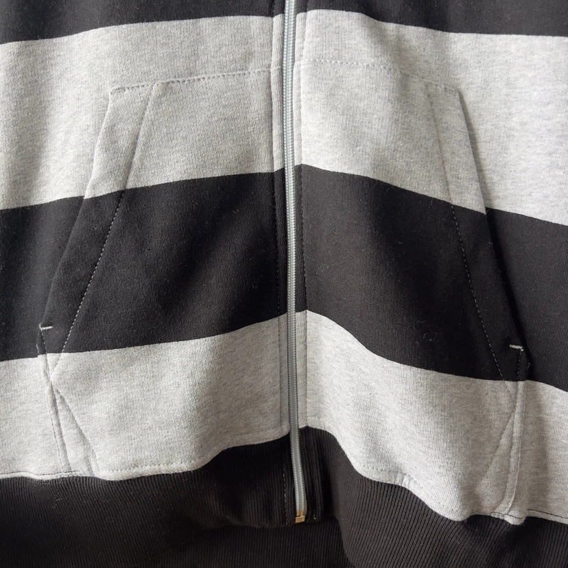 Striped Grey/Black Hoodie - New with tag - H&M - photo 3