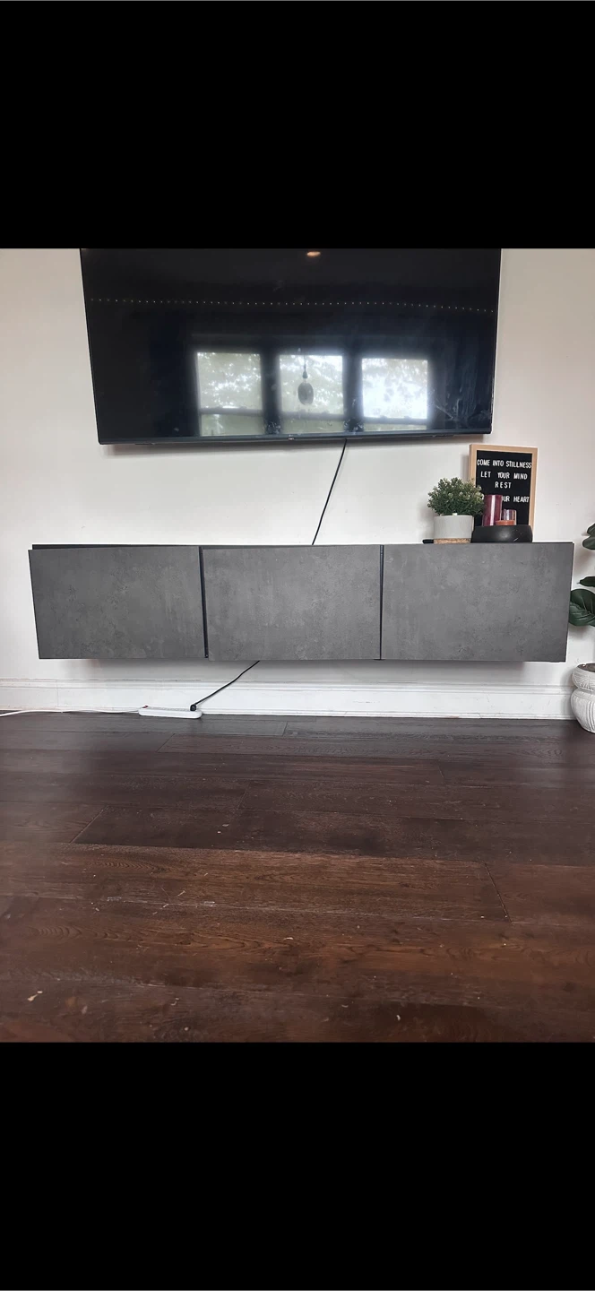 Wall-Mounted TV Media Console