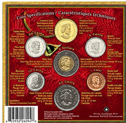 2004 Royal Canadian Mint Holiday Gift Set - photo 3