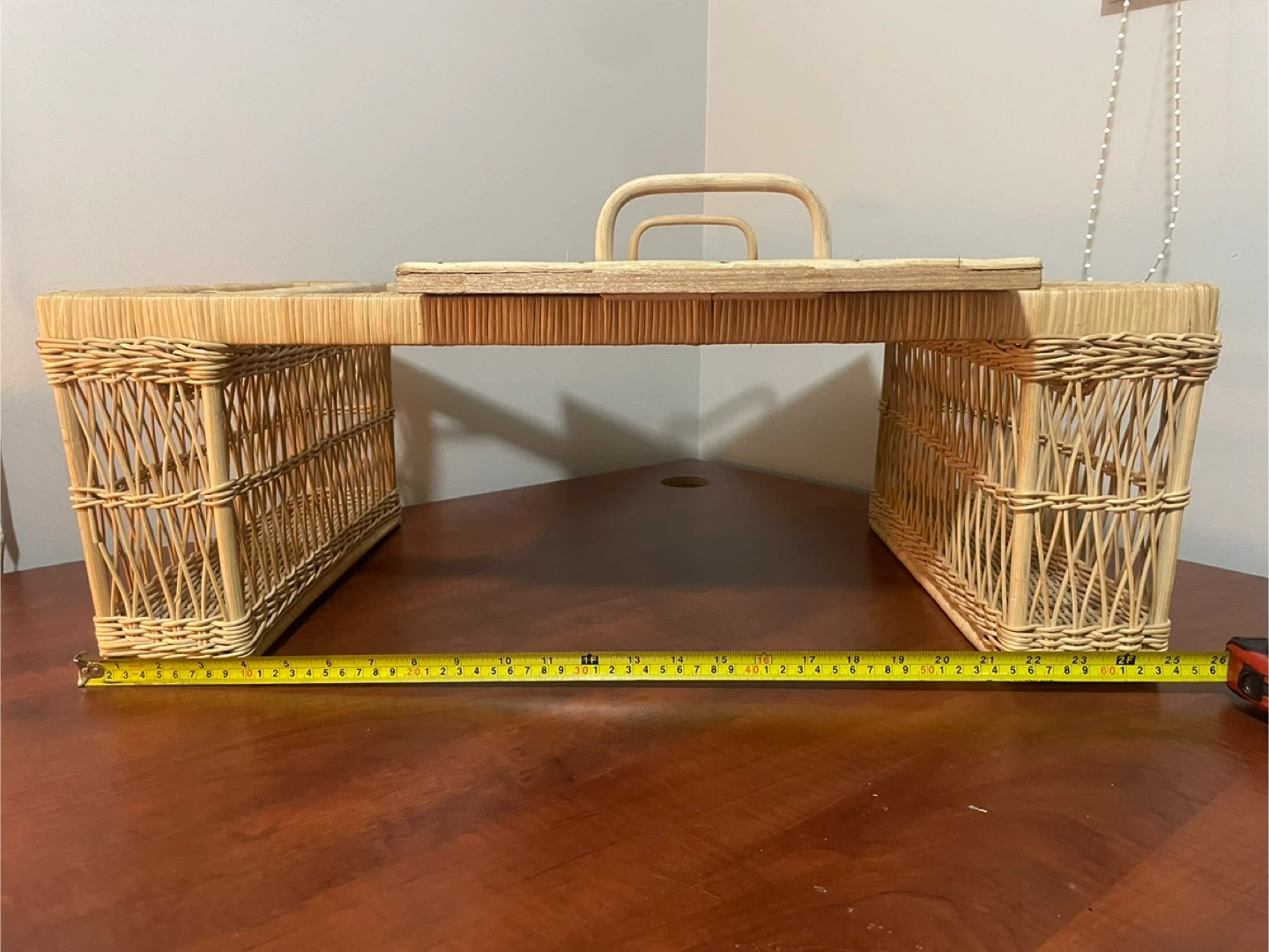 Vintage Wicker/Rattan Bed Serving Tray - photo 4