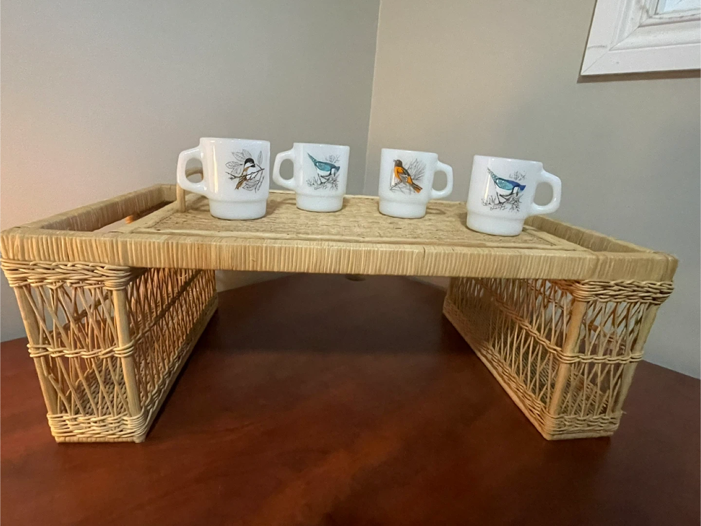 Vintage Wicker/Rattan Bed Serving Tray - photo 5
