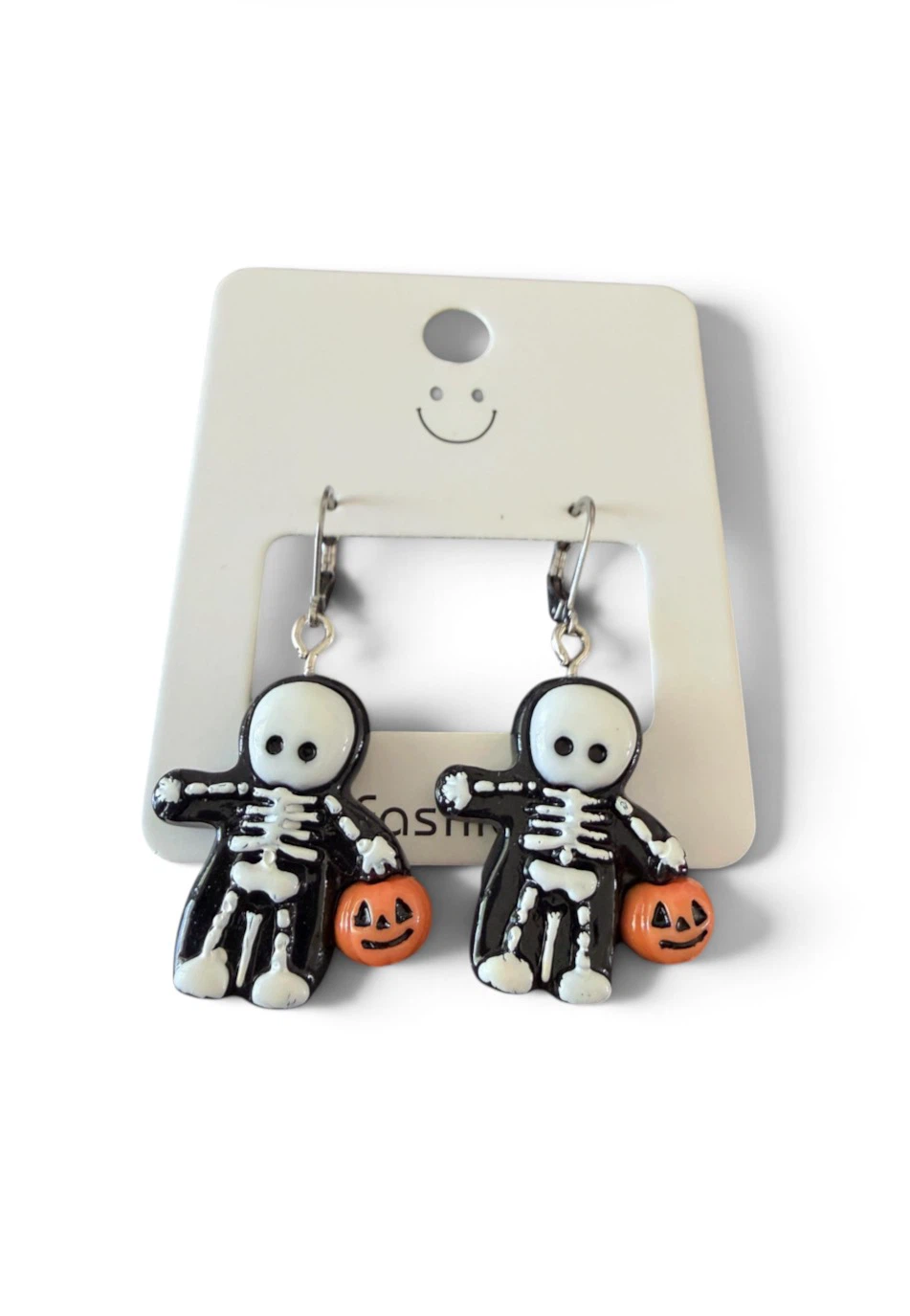 Halloween Skeleton and Pumpkin Earrings