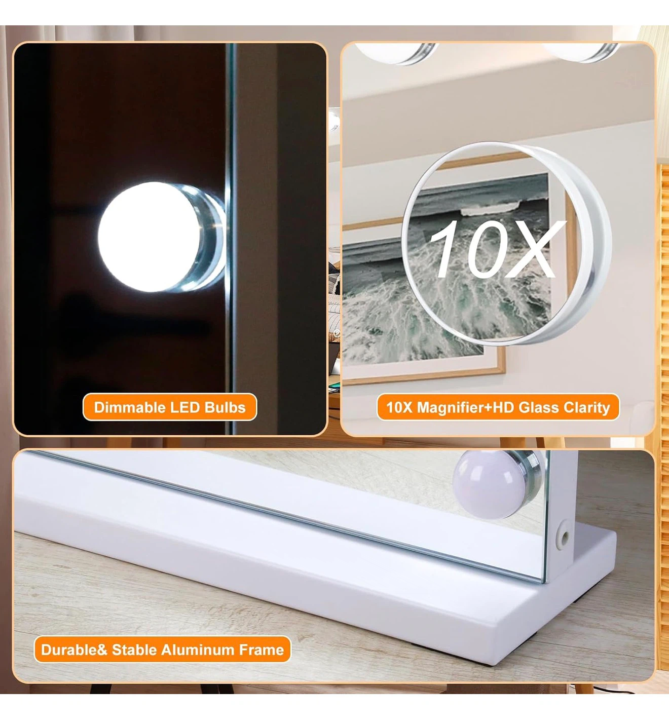 32-Inch LED Vanity Mirror with 3 Lighting Modes - photo 3