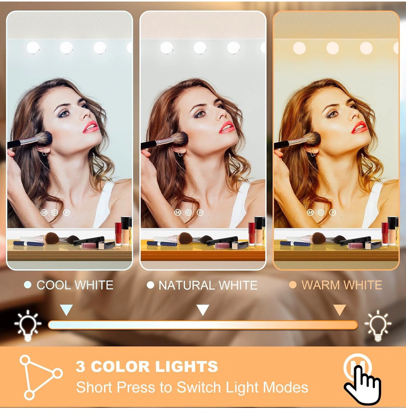 32-Inch LED Vanity Mirror with 3 Lighting Modes - photo 5