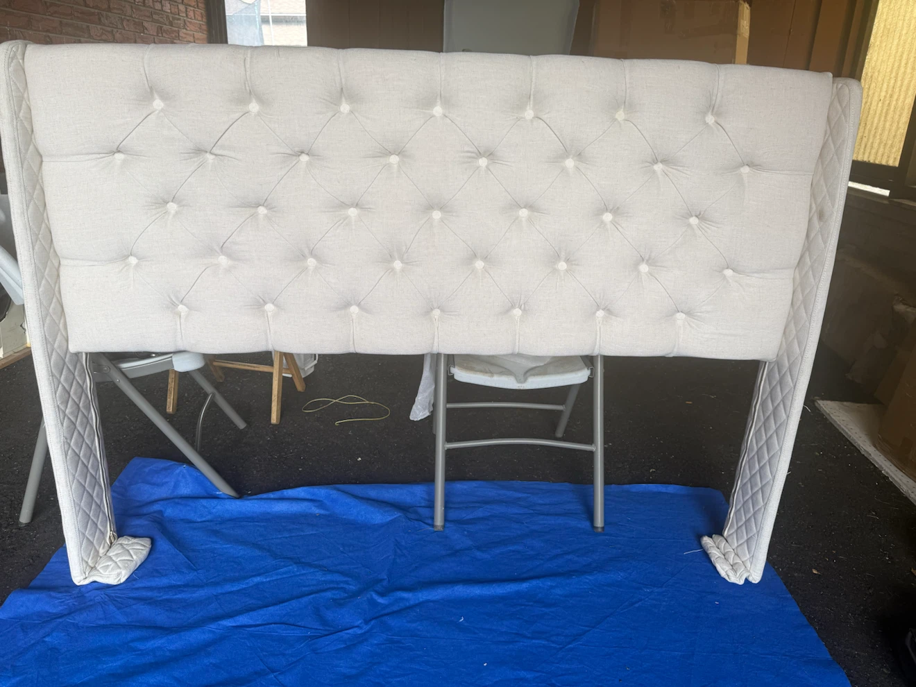 Tufted Queen Headboard - Off-White - photo 3