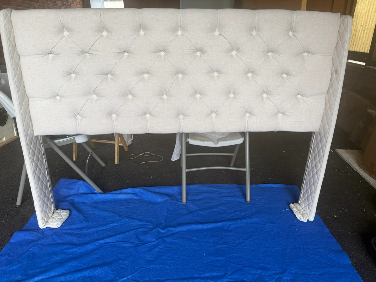 Tufted Queen Headboard - Off-White - photo 4