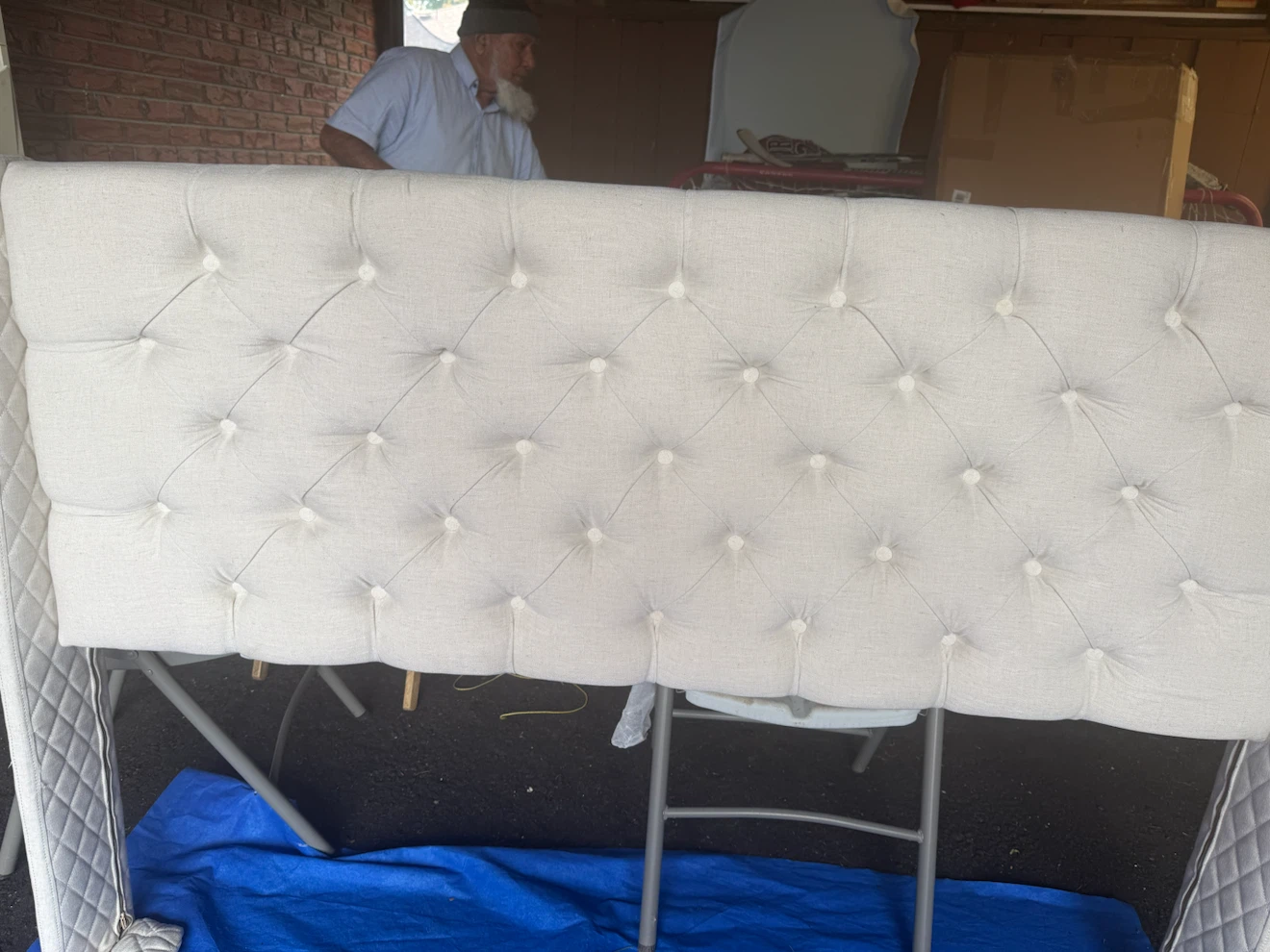 Tufted Queen Headboard - Off-White - photo 5