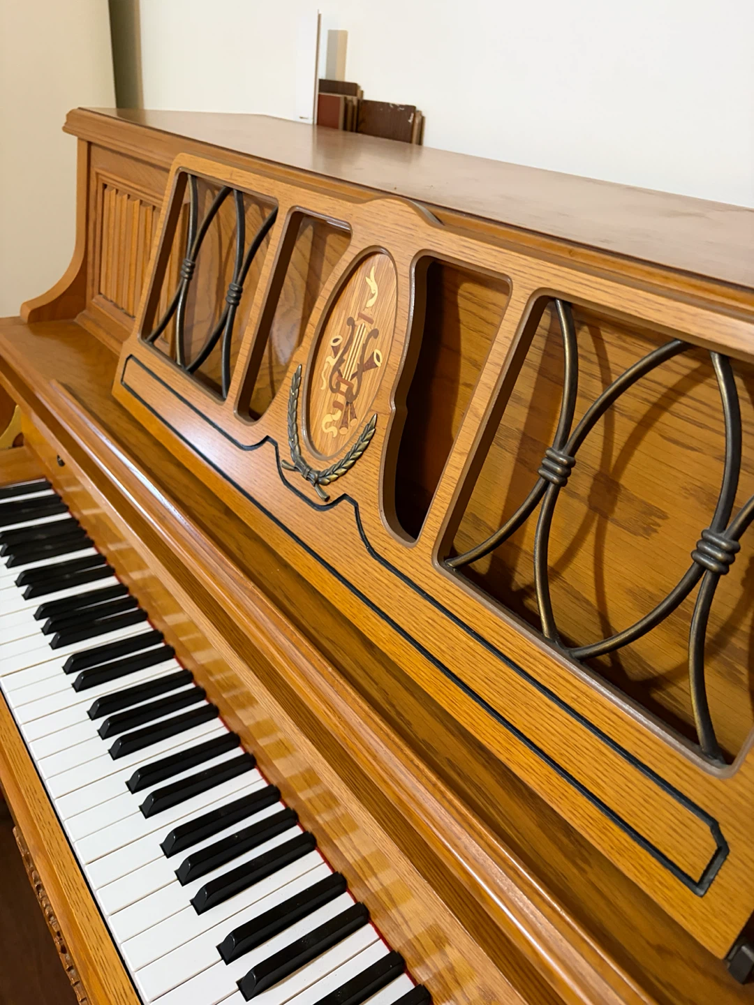 Upright piano with matching bench - photo 2