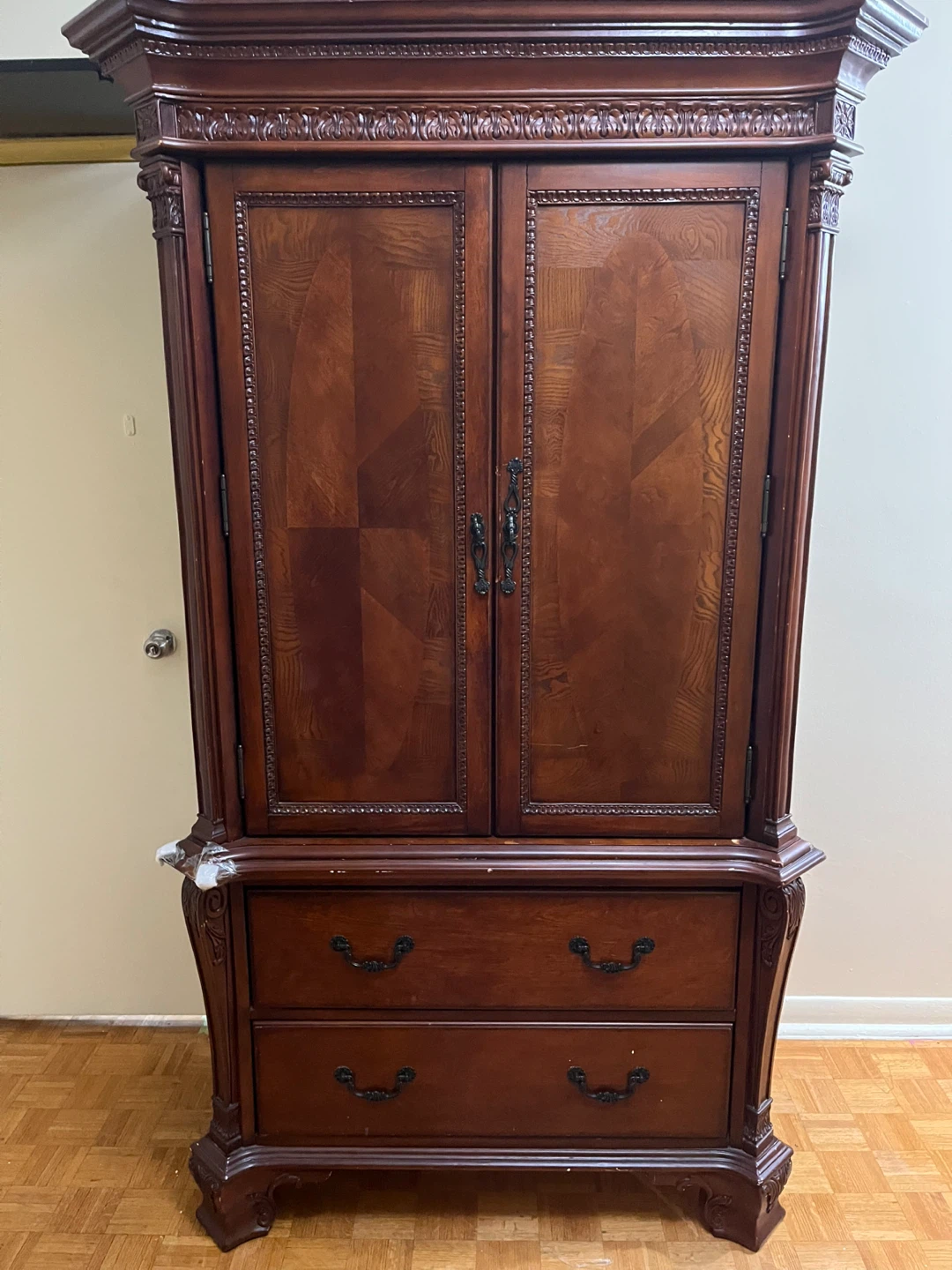 Traditional Dark Wood Armoire