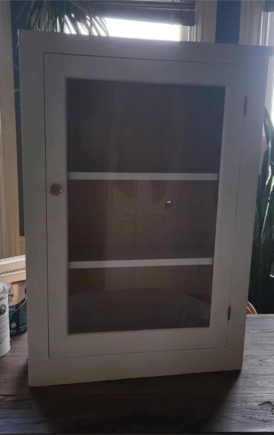 Large Wooden Cabinet with Glass Door - photo 2