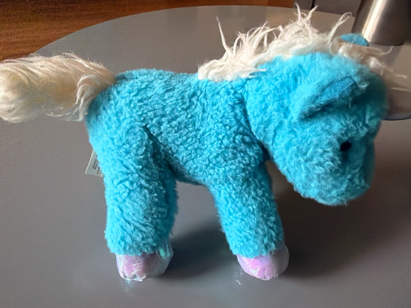 Blue Plush Unicorn Toy
