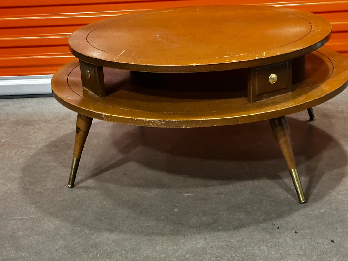Round 2 tier mid century coffe table
