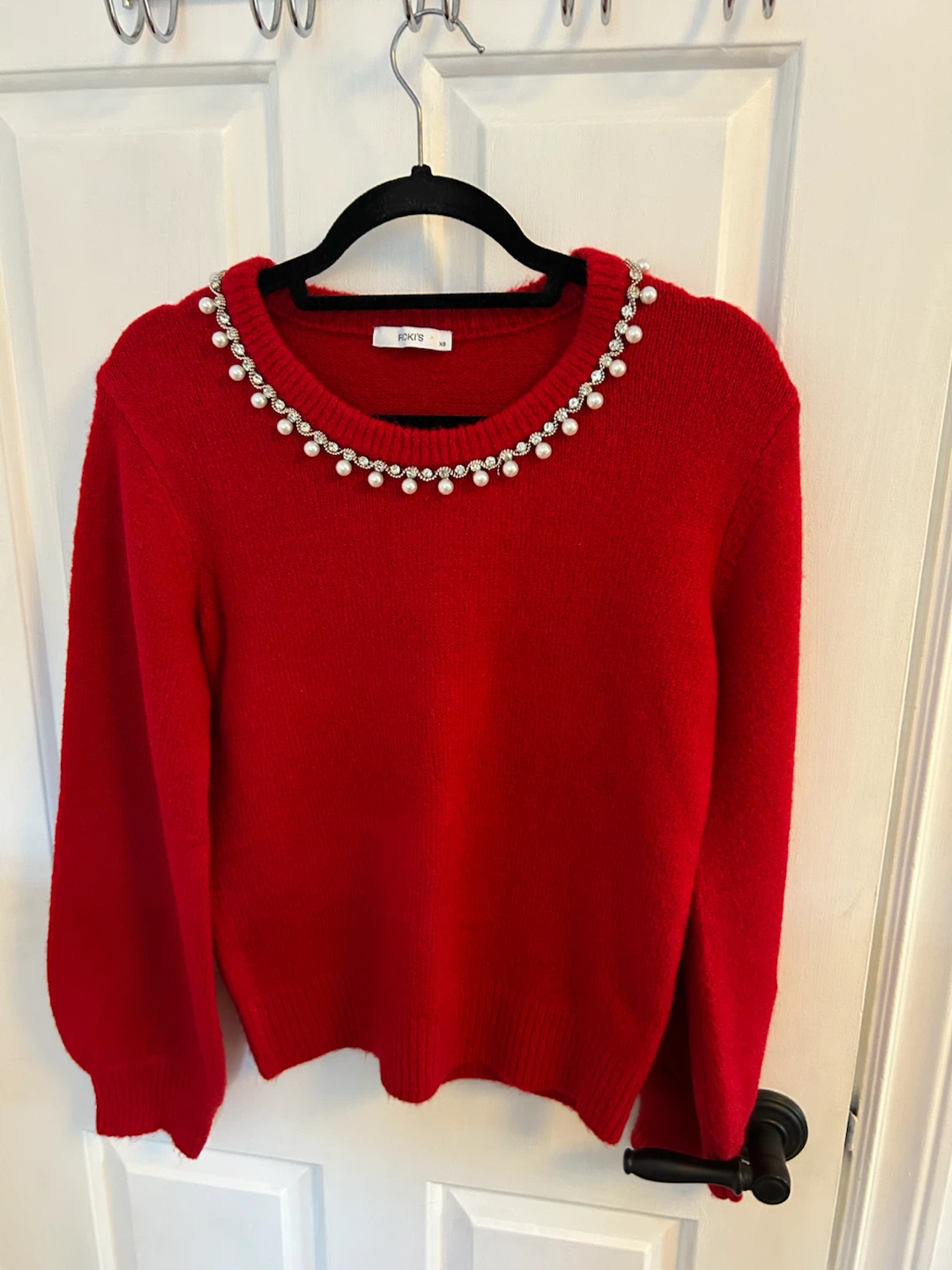 Ricki's Pearl and Rhinestone Detail Sweaters - XS