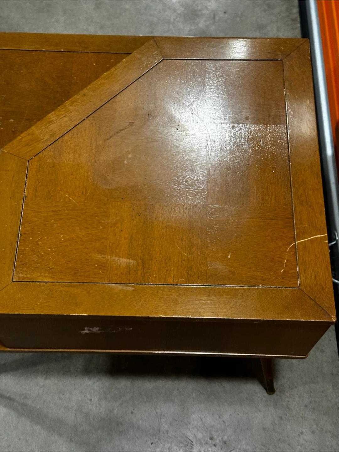 Mid century two tier corner side table - photo 3