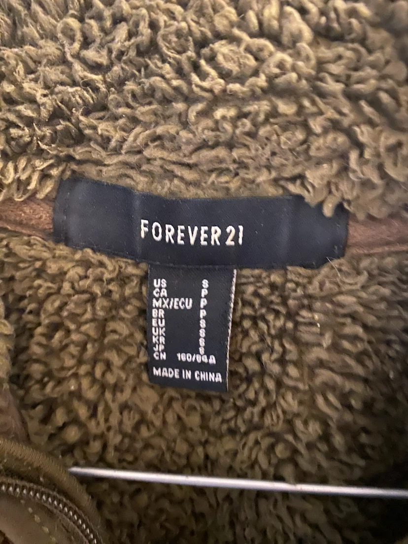 Forever 21 Olive Green Sherpa Jacket - photo 2