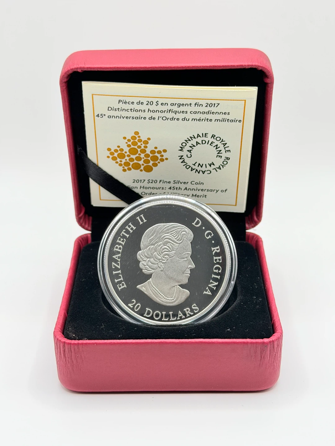 2017 $20 Fine Silver Coin Order of Military Merit - photo 3