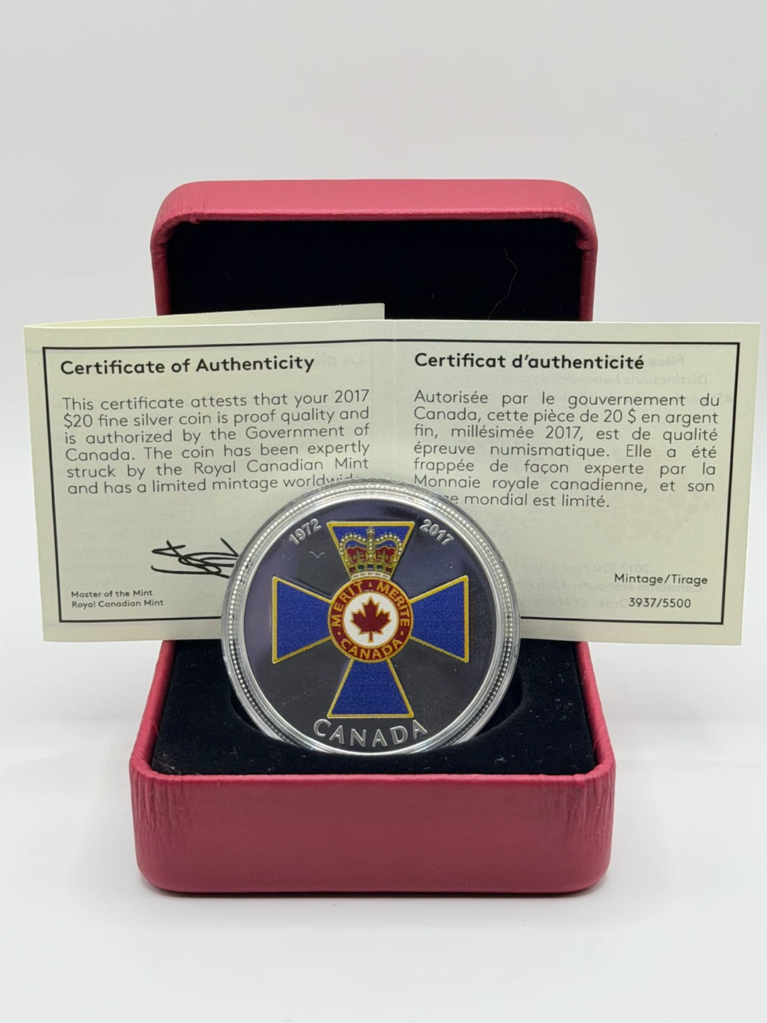 2017 $20 Fine Silver Coin Order of Military Merit - photo 5