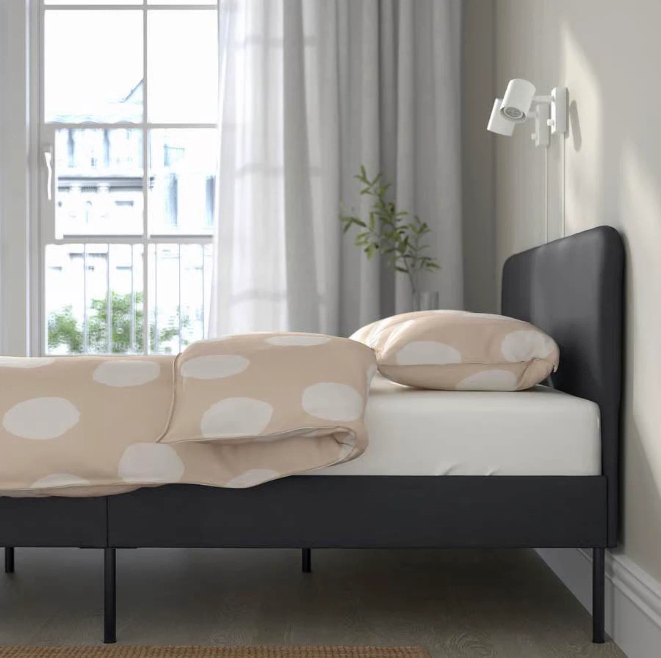 IKEA Upholstered Bed Frame - Dark Grey - photo 4