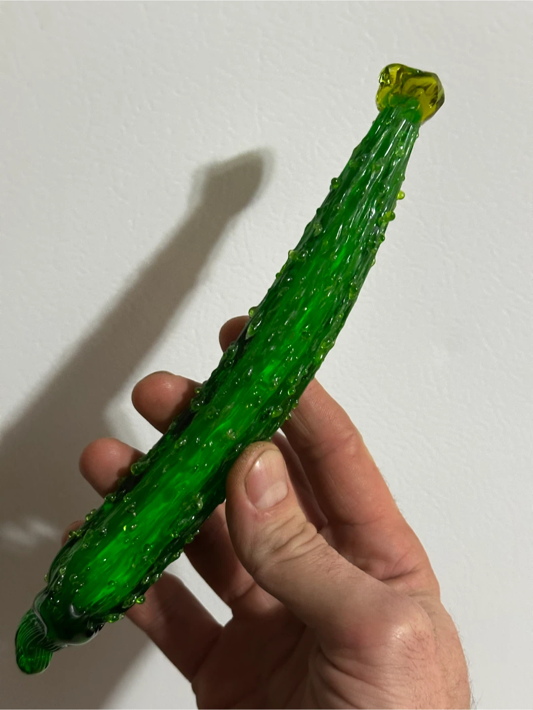 hand-blown art glass gherkin pickle ornament