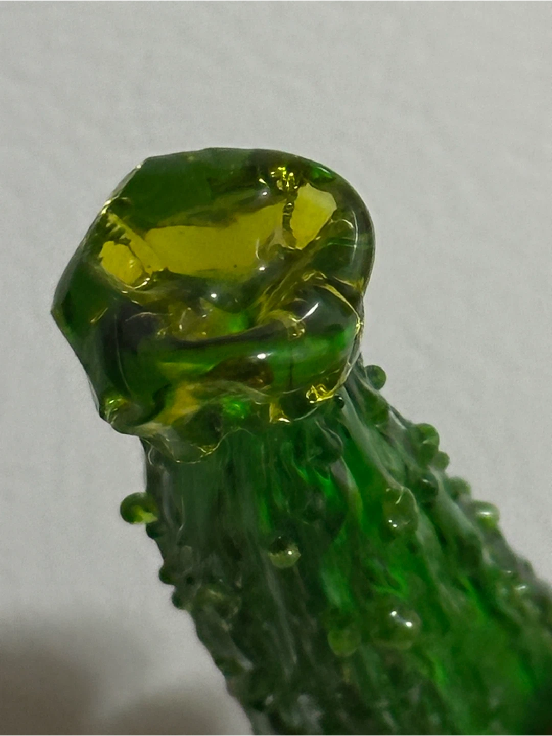 hand-blown art glass gherkin pickle ornament - photo 2