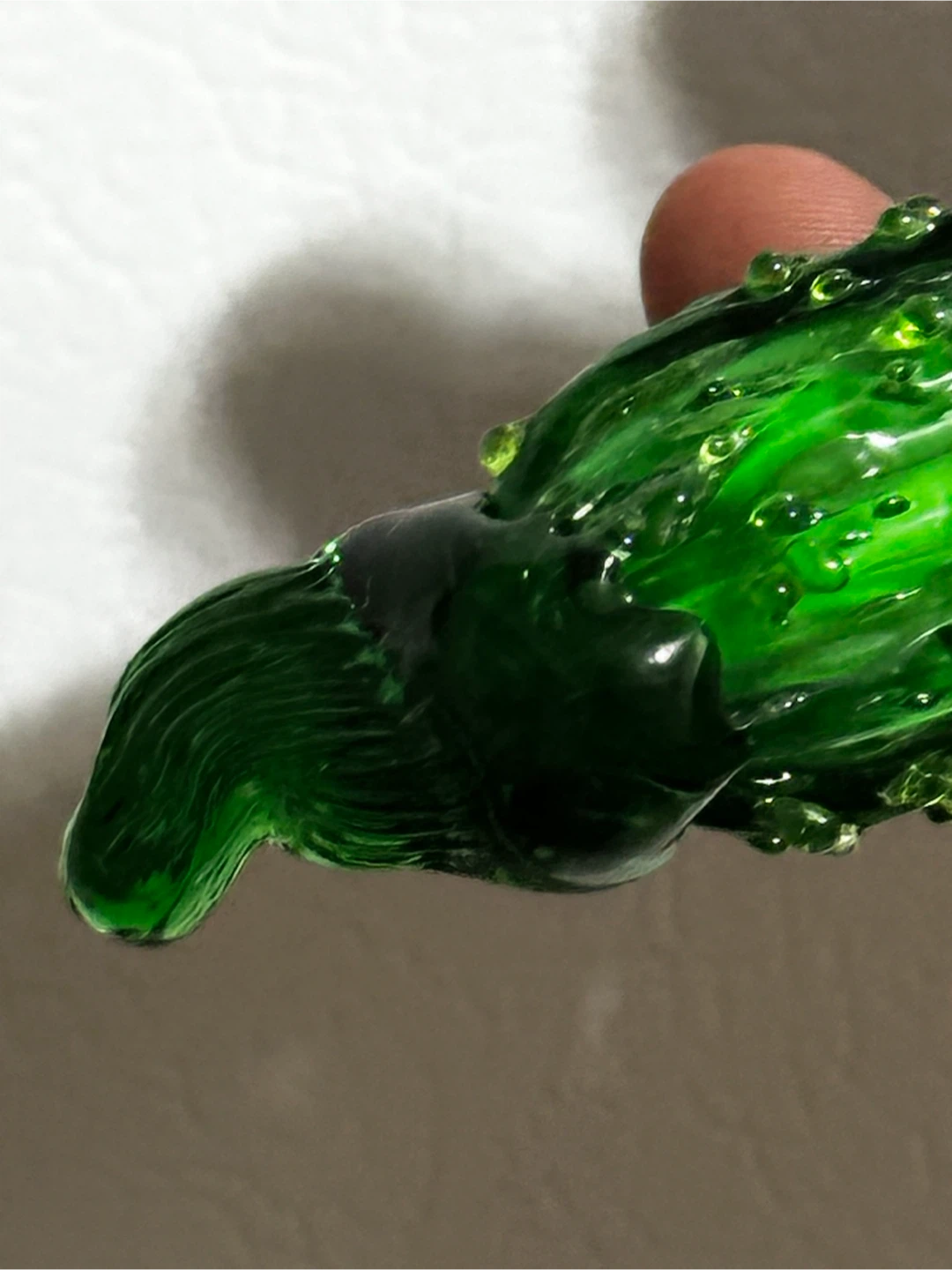 hand-blown art glass gherkin pickle ornament - photo 3