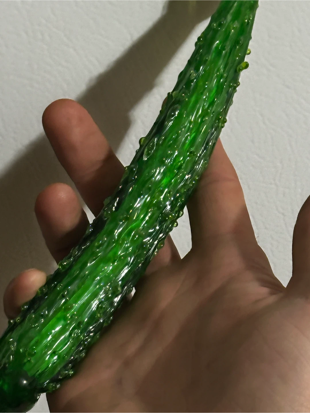 hand-blown art glass gherkin pickle ornament - photo 5
