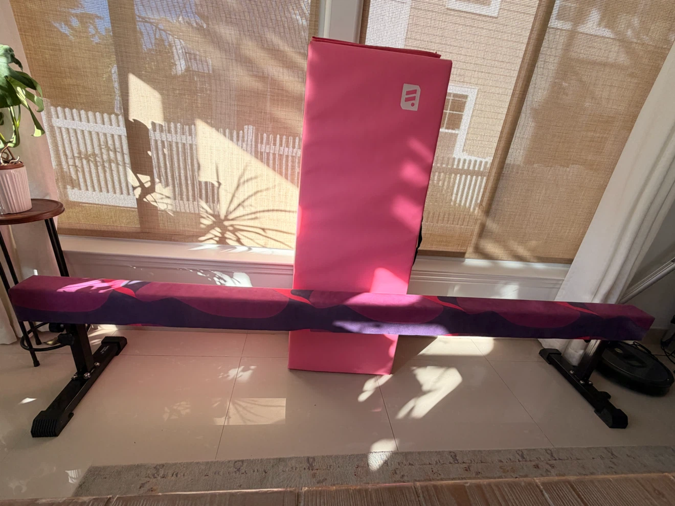 Adjustable Balance Beam and folding Mat for kids