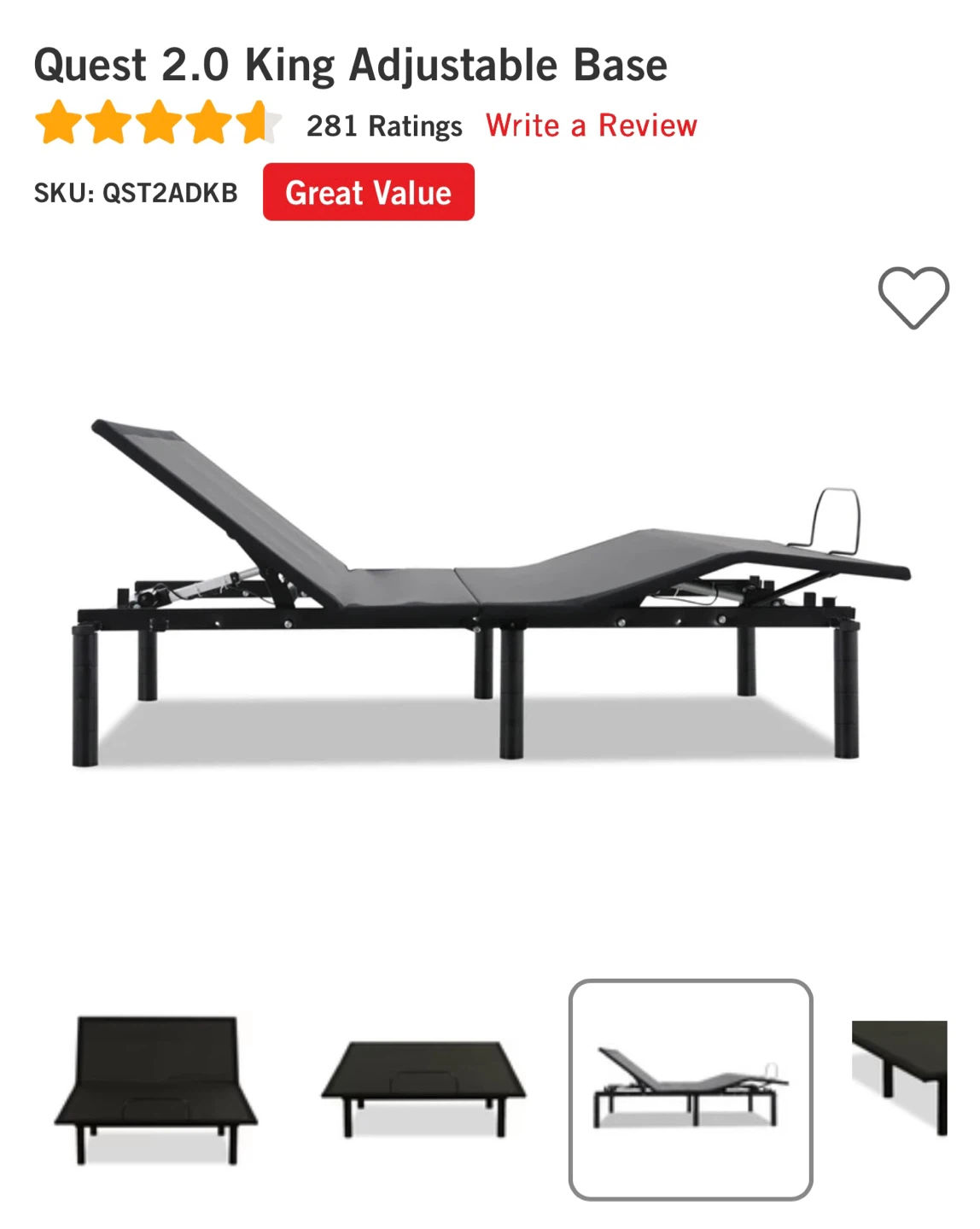 Quest 2.0 King Adjustable Bed Base - photo 3