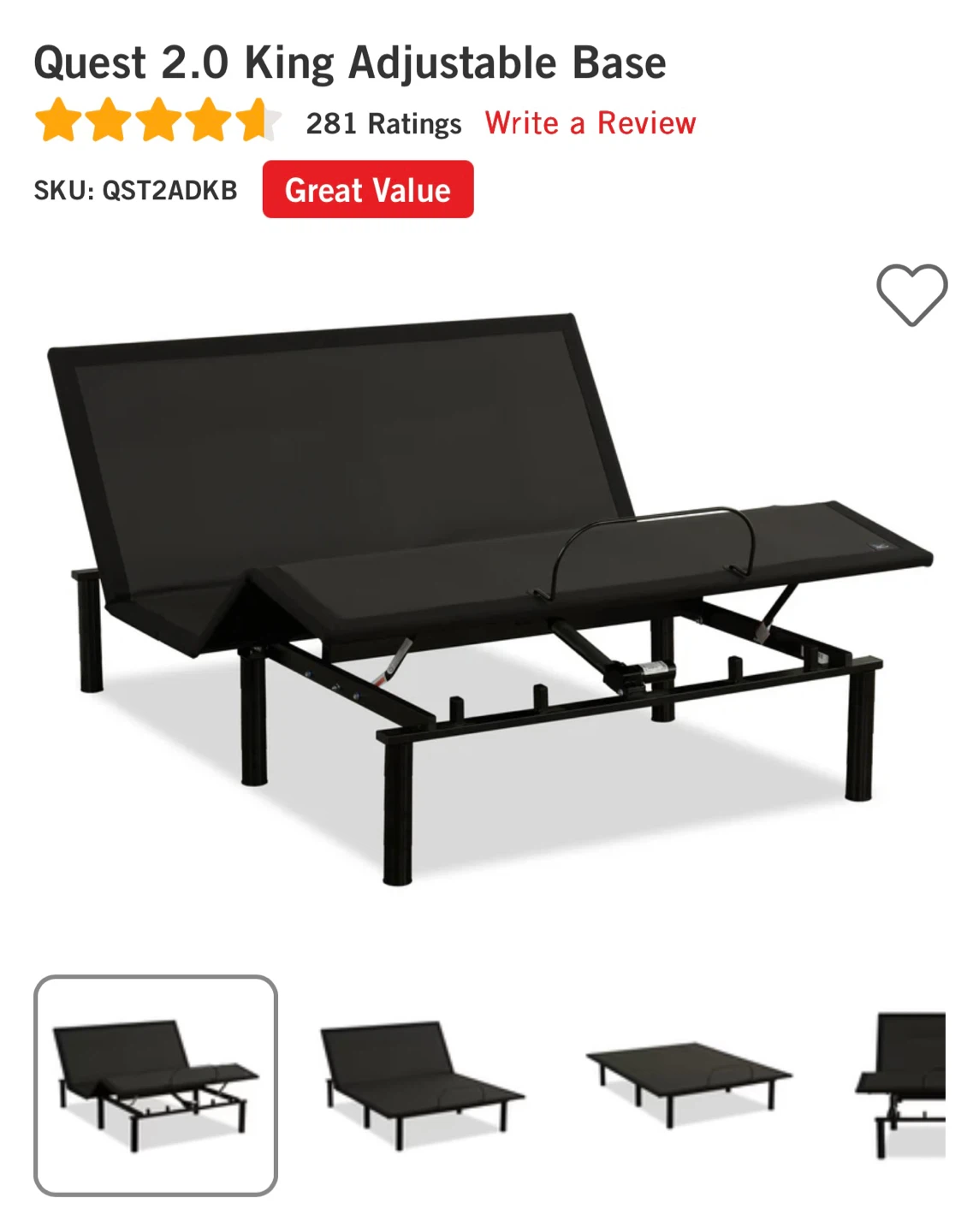 Quest 2.0 King Adjustable Bed Base - photo 4
