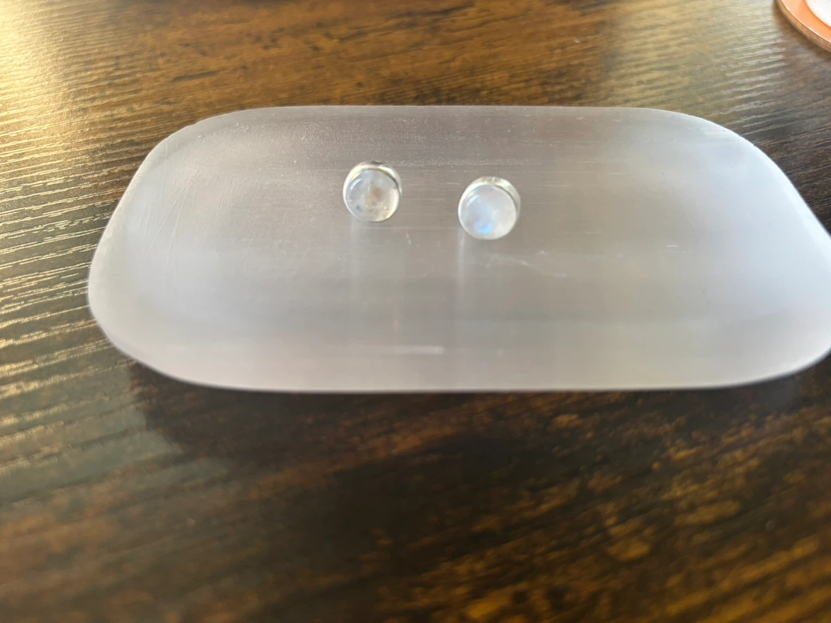 Moonstone Stud Earrings