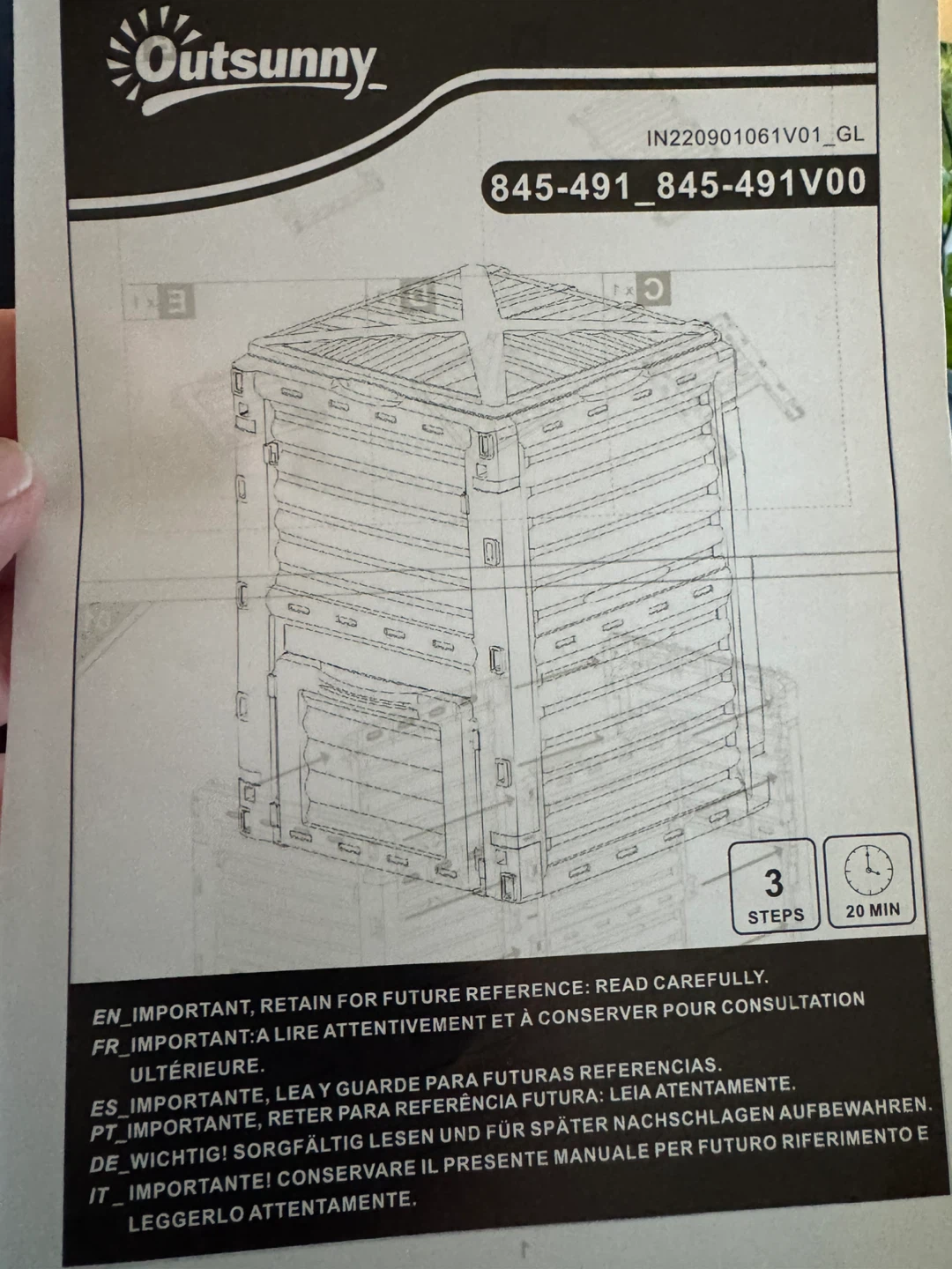 Outsunny Garden Compost Bin New! - photo 5