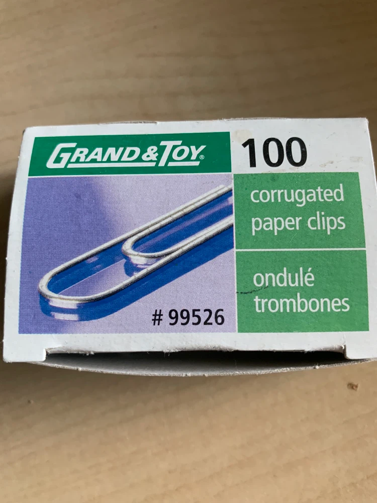 Grand & Toy 100 Corrugated Paper Clips #99526
