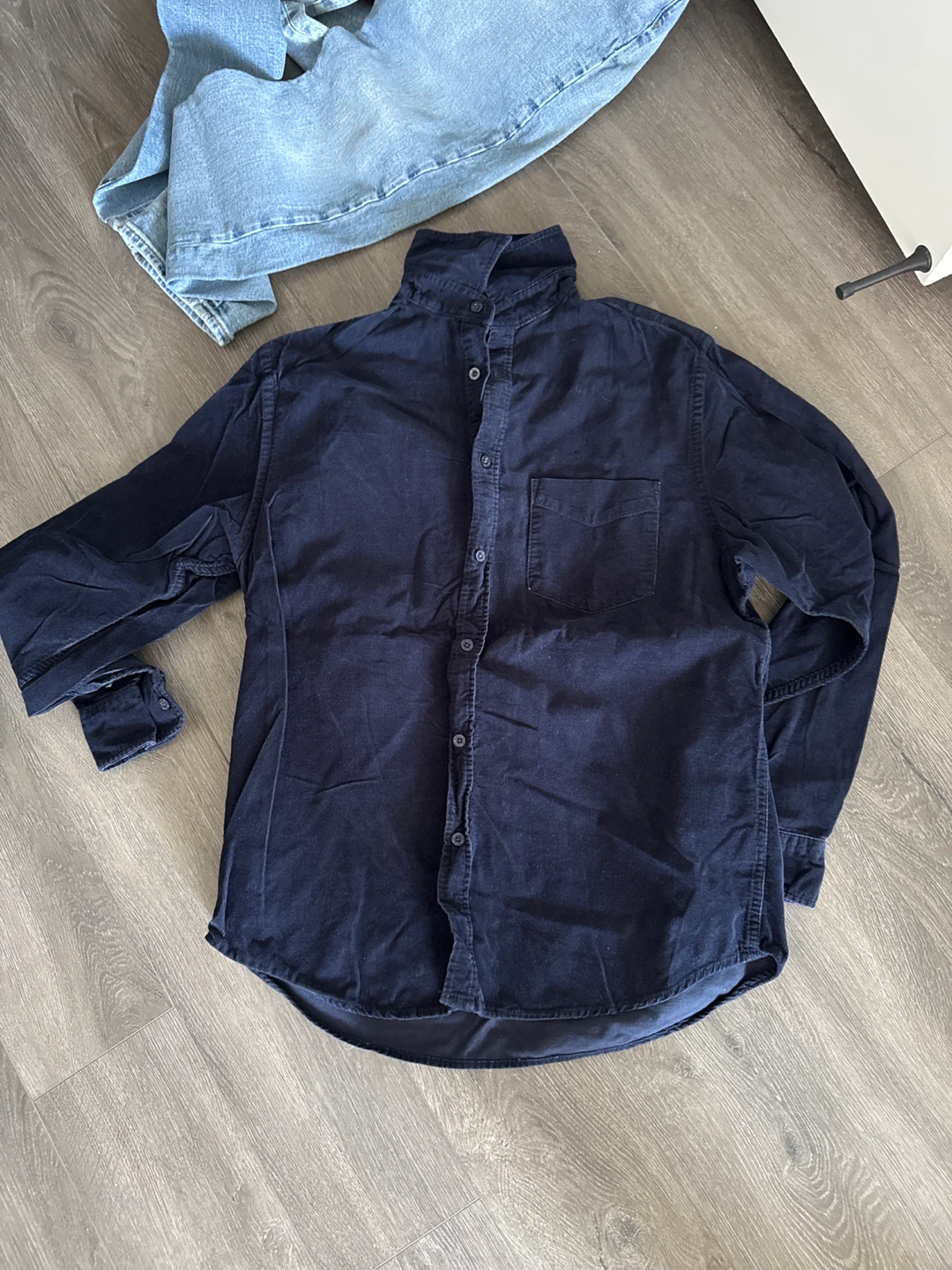 Maine New England navy corduroy shirt