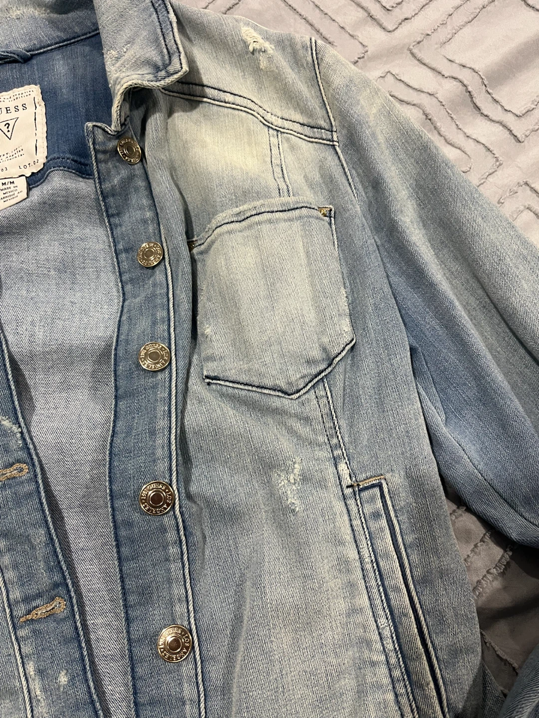 Guess Denim Jacket Light Wash - photo 4